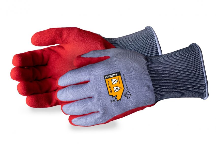 #S18WTFN- Superior Glove® TenActiv™ Waterproof A4  Cut Resistant Knit Work Glove with Foam Nitrile Palms